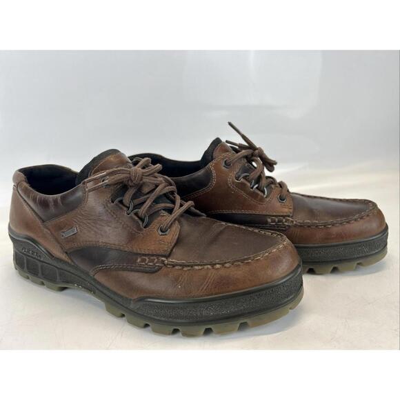 ECCO Men's Size 10 44 Track 25 Low Gore-Tex Leather Boots Shoes Brown - Picture 1 of 12